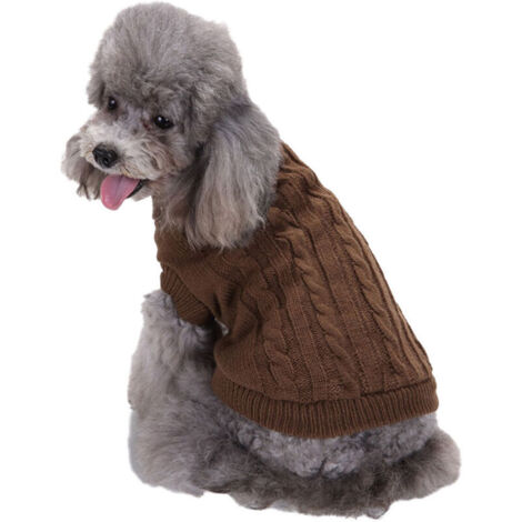 Bardusch - Pull pour chiot, pull chaud pour animaux de compagnie, adorable pull classique tricoté pour chiot (filles et garçons), pull pour chat (chiens et chats), vêtements sweat-shirt (1/5)