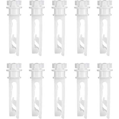 Bardusch - Kit de réparation de tige de store vertical - 10 clips de rechange blancs pour un entretien rapide et facile des rideaux (1/4)