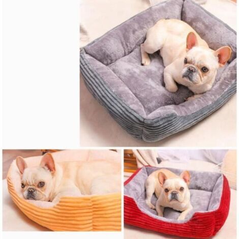Bardusch - Lit pour chien - Super Doux - Gris - 50x38x15 cm - Imperméable - Lavable - Rectangulaire (1/4)