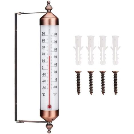 Bardusch - Thermomètre de jardin - Effet Bronze - Mesure de température extérieure - Cuivre (1/4)