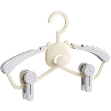 Bardusch - Lot de 10 Cintre Enfant avec Pinces,Cintres Plastique Extensibles pour Enfant,Vêtements Bébés de Antidérapant Stockage Cintres