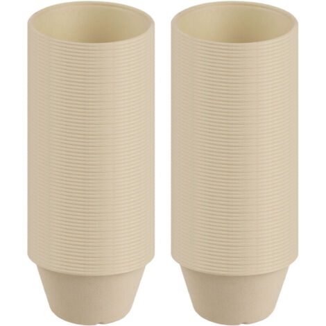 Bardusch - Lot de 100 Bols en Papier Jetables 1,2 L Beige - Résistants et Écologiques, Idéaux pour Buffets et Fêtes (1/5)