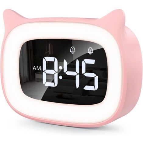 Bardusch - Réveil éducatif Kid Sleep – 5 couleurs, 18 musiques, 2 alarmes, jour/nuit, snooze (1/4)