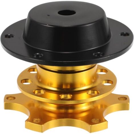 Bardusch - Adaptateur à Dégagement Rapide pour Volant de Voiture en Alliage d'Aluminium Doré Accessoire Auto Compatible SUV et Camion Moyeu de Volant Rapide pour Modification et Course (1/5)