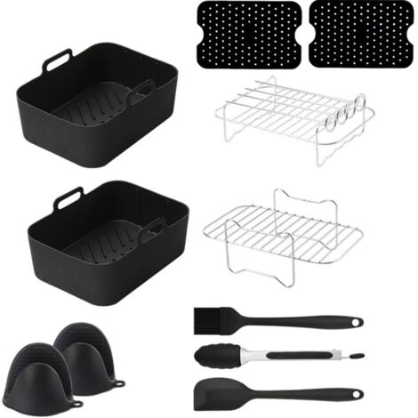 Bardusch - Accessoires pour friteuse à air chaud, ensemble de casseroles en silicone pour Ninja Dual Zone et autres friteuses à air chaud à double panier (1/5)