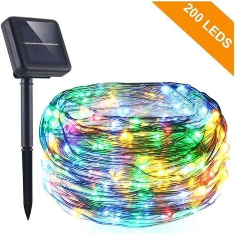 Bardusch - Guirlande Lumineuse Solaire - Multicolore - 22M - 200 LEDs - Étanche IP65 - 8 Modes d'Éclairage (1/4)