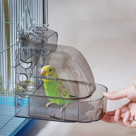 Bardusch - Bain d'oiseau Suspendu Cube Bain d'oiseau Baignoire boîte de Bain Mangeoire à Oiseaux pour Fenêtres Bain d'oiseaux canaris alouettes perroquets cacatoès tourtereaux perroquets Bain (Color : (1/5)