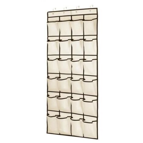 Bardusch - Range Chaussures - INSFITY - Suspendu Sur la Porte en Tissu Non Tissé - 24 Poches - Jaune (1/4)