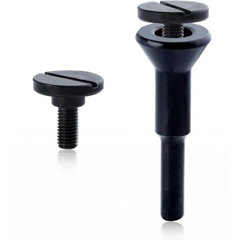 Bardusch - Kit de mandrin de meuleuse à tige de 3/8" avec trou d'arbre de 0,6 cm - Grain en acier au carbone, noir, compatible avec meuleuse à matrice (1/5)