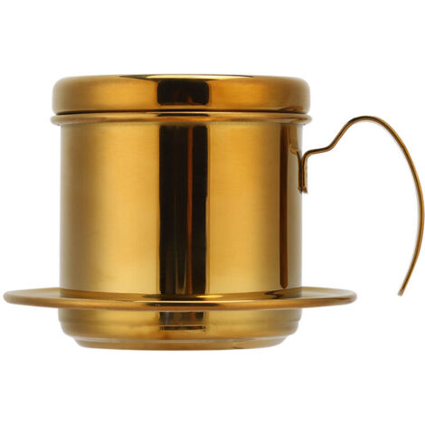 Bardusch - Cafetière en Acier Inoxydable Cafetière Filtre à Café Style Vietnamien pour Extérieur Bureau Bureau (1/5)
