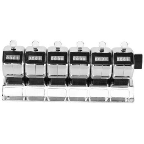 Bardusch-Compteur à 4 chiffres Compteur Mécanique Métal Manuel Clicker 4 Chiffres Conjoints 6 Unités Acier sport pour (1/4)