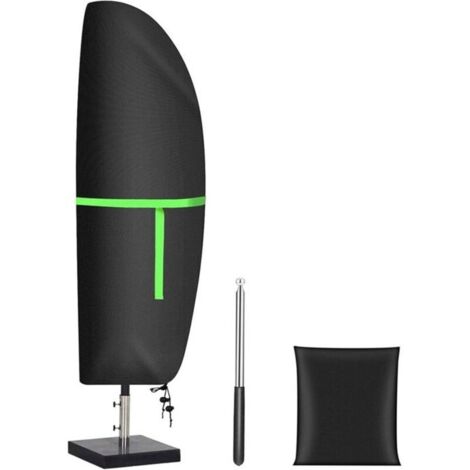 Bardusch-Housse de Protection pour Parasol, Grand 420D Housse Parasol Déporté 2 à 4 m avec Tige, Protection UV, Coupe-Vent, 280x30/81/45cm (1/4)