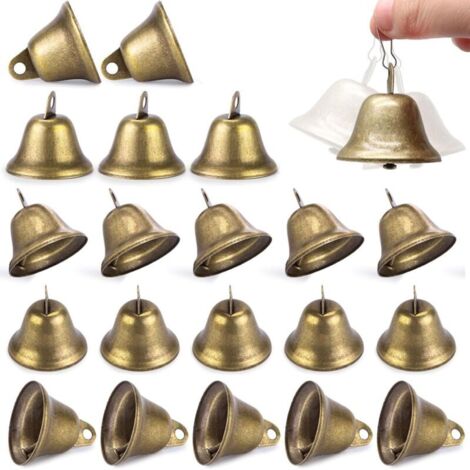 Bardusch-20 pièces clochettes vintage bronze – décoration DIY sapin Noël, carillons, couture, mariage