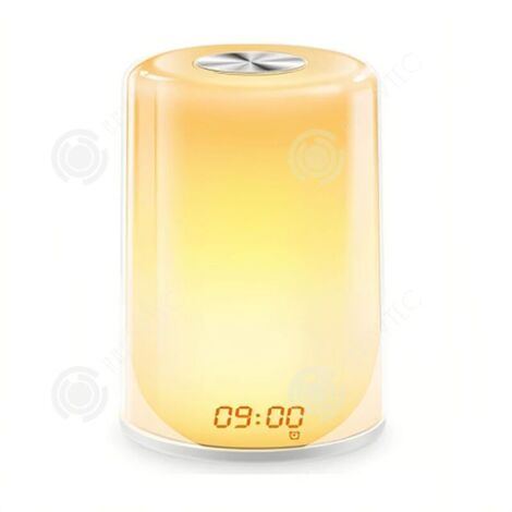 Bardusch-Simulateur d\'aube 100 x 153 mm 7 Modes d\'éclairage Réveil lumière colorée chambre protection des yeux lumière Réveil Lumineux (1/4)