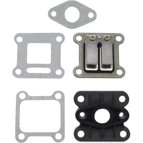 Bardusch-The Lord of the Tools 5pcs Carburateur Reed Valve Collecteur Kit pour 47 CC 49 CC Pocket Bike Mini ATV Dirt Bike Tondeuse à Gazon Carburateur Kit de Réparation Pièces de Rechange (1/5)