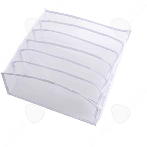 Bardusch-Organisateur de tiroir - - Boîte de rangement - Nylon - 6 cellules - Blanc (1/4)