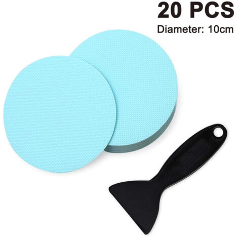 Bardusch-Lot de 20 bandes antidérapantes pour douche, baignoire et escaliers, grattoir inclus (1/4)
