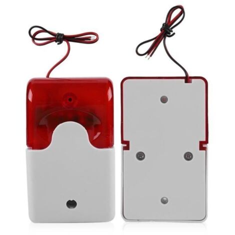 Bardusch-Alarme - - Stroboscope filaire - 12V - Sirène extérieure - Lumière rouge (1/3)