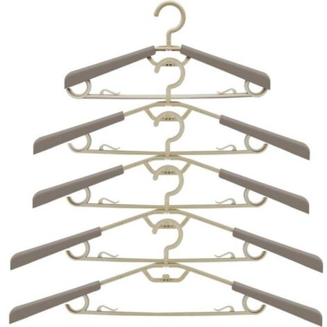 Bardusch-TCJMAY SARL-Lot 6 cintres plastique, épaule ajustable 39–59 cm, vestes, pantalons, chemises (1/4)