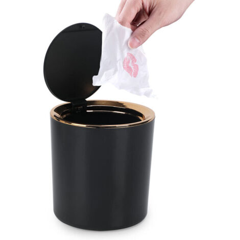 Bardusch-Mini poubelle table 2,6 L avec couvercle bureau salle de bain cuisine (1/4)