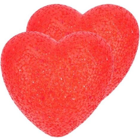 Bardusch-2 pièces Lampe LED Forme Cœur Rouge Veilleuse de Table Petite Lumière Ambiance Douce pour Chambre et Décoration Saint Valentin (1/4)