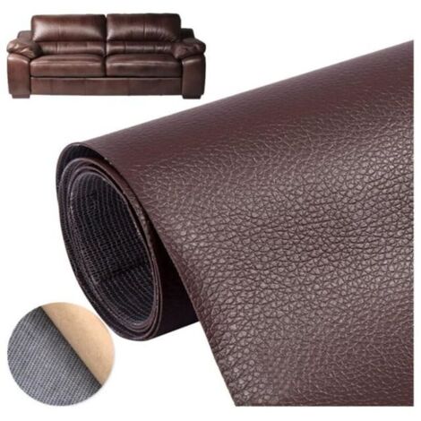 Bardusch-Patch de Réparation en Cuir - Haute Qualité - Marron Foncé - 50 x 137 CM - Résistant à l\'Eau - Polyvalent (1/4)