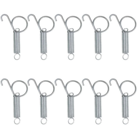 Bardusch-Loquet à ressort avec crochet métallique pour porte de cage à lapins et poules (lot de 10)