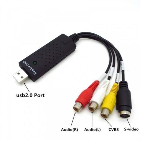 Bardusch-Usb 2.0 Rca Av S - Vidéo Cvbs Audio Vidéo Facile Cap Vhs To Dvd Converter Carte De Capture Adaptateur Pour Windows Mo29530 (1/4)