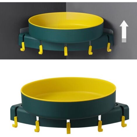 Bardusch Étagère d'angle Rotative, Matière Plastique, Installation Facile, Conception Multifonctionnelle, Parfaite pour la Salle de Bain et la Cuisine (1/4)