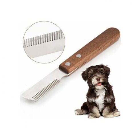 Bardusch Couteau à Trimmer pour Main Droitier Couteau à dénuder Professionnel pour Chien avec Manche Ergonomique en Bois (1/5)