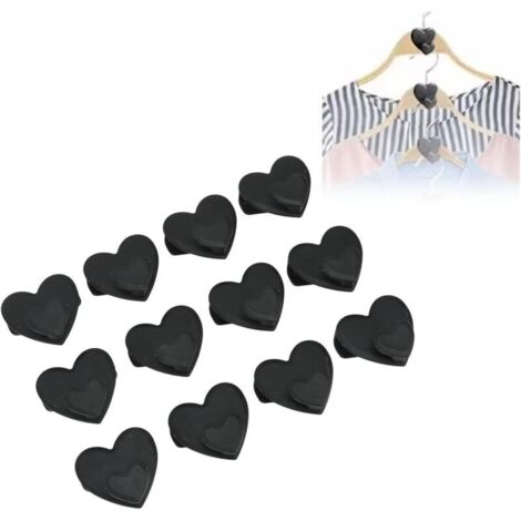 Bardusch 12pcs Crochets de Cintre Crochets de Connecteur de Vêtements pour Organisateur de Garde-Robe de Placard Cintre de Séchage Multifonctionnel de Garde-Robe (1/5)