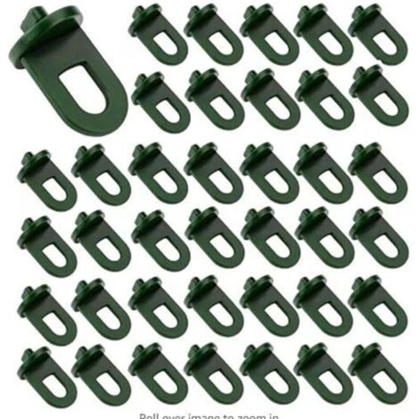 Bardusch Lot de 100 clips de fixation en plastique pour serre - Crochets pour accrocher des serres à la fixation de fils dans une serre, des matériaux isolants et des filets (1/5)