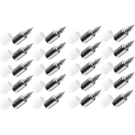 Bardusch 25.5x7.5mm 20 pièces Support stratifié pour panneau d'armoire avec manchon en caoutchouc Clous de séparation antidérapants durs pour armoire de garde-robe Clous de séparation en verre Support (1/5)