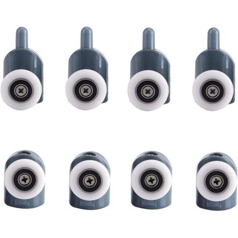 Bardusch 8 Pièces Galets de Porte de Douche Roulette Porte de Douche Roulette Porte Coulissante Galet Porte Rouleau Roulette Roue Rouleaux De Porte De Douche pour Porte Douche Salle de Bain 25mm (1/5)