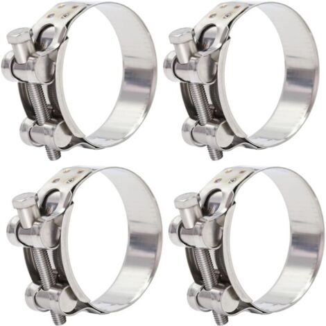Bardusch Collier de serrage, Lot de 6 Plage de Serrage 40-43mm, T-Bolt Collier Inox, Colliers de Serrage à Boulon en T pour Conduite d'eau, Conduite de gaz, Tube d'automobiles (1/5)