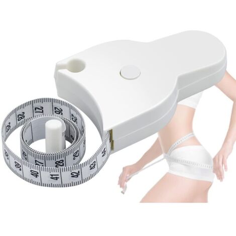 Bardusch Mètre ruban corporel, mètre ruban corporel rétractable automatiquement, utilisation à une main pour la confection sur mesure et la mesure du tour de taille, de hanches et de bras. (1/5)