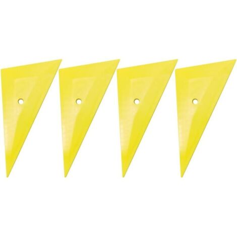 Bardusch Lot de 4 Grattoirs Jaunes en Plastique pour Pose Film Teinté Vitres Voiture, Outils Auto pour Application Précise, Raclette Rectangulaire pour Films Adhésifs et Protection Auto (1/5)