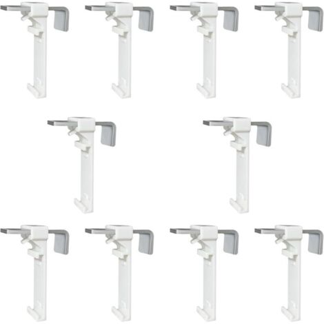 Bardusch 12 supports de fixation pour stores enrouleurs doubles, sans perçage, accessoires de rechange pour stores enrouleurs doubles, à clipser et à coller sur une fenêtre en PVC fixe. (1/5)