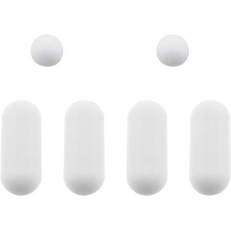 Bardusch Butoirs de siège de toilette Blanc Butoirs de siège de toilette universels utilisés à domicile, à l'hôtel, à l'hôpital (4 x forme longue + 2 x forme ronde) (1/4)