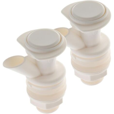 Bardusch (20×20×60mm) 2 Pièces Refroidisseur à Bouton Poussoir Robinet De Distributeur De Cruche D'eau Bec Verseur D'eau Refroidisseur Avec Bec Robinet Distributeur Fontaine à Eau Accessoires Blanche (1/4)