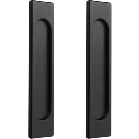 Bardusch 150mm 2pcs Noir Poignées de Porte Coulissante Angle droit AutocollantesPoignée Porte CoulissanteAlliage D'aluminium or mat sans Perforation pour Porte Coulissantes GrangeFenêtres Armoires (1/5)