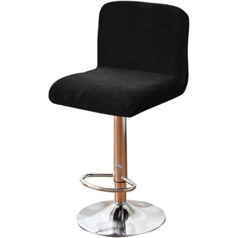 Bardusch Housses de Tabouret de Bar Housses de Chaise 1 pièces Housses de Tabouret de Bar pour Salle à Manger Extensible,Noir (1/5)