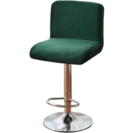 Bardusch Housses de Tabouret de Bar Housses de Chaise 1 pièces Housses de Tabouret de Bar pour Salle à Manger Extensible,Vert Foncé (1/5)