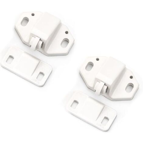 Bardusch Loquets de porte en plastique pour armoires, caravanes, penderies, camping-cars, bateaux, 2 pièces