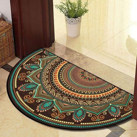 Bardusch – Paillasson demi-lune absorbant 40x60cm – Tapis antidérapant intérieur/extérieur – Pour entrée, terrasse, cuisine – Nettoyage facile (1/5)