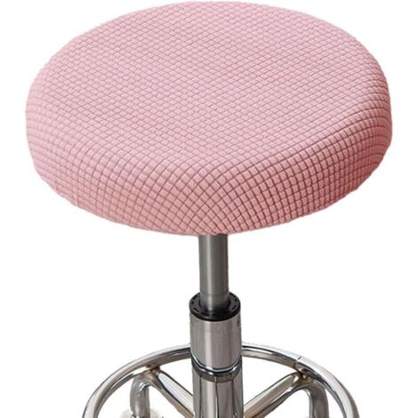 Bardusch Rose Housse de Tabouret Rond, Housse de Chaise Ronde pour Tabouret de Bar, Protecteur de Chaise Doux, 30-36cm (1/5)