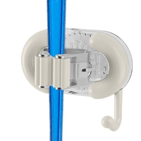 Bardusch Porte-balai à ventouse, porte-balai mural - Pince à balai, porte-objets, support sans pour buanderie, jardin de maison, garage (1/4)