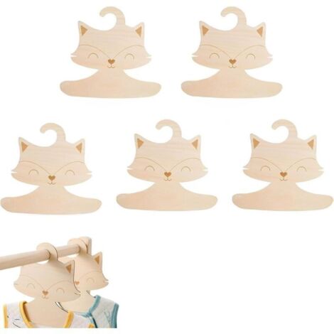 Bardusch Cintres pour vêtements de bébé, lot de 10 cintres pour vêtements de bébé, séparateurs de taille pour bébé, séparateurs de garde-robe, en bois, adaptés aux vêtements de nouveau-nés et aux tout (1/5)