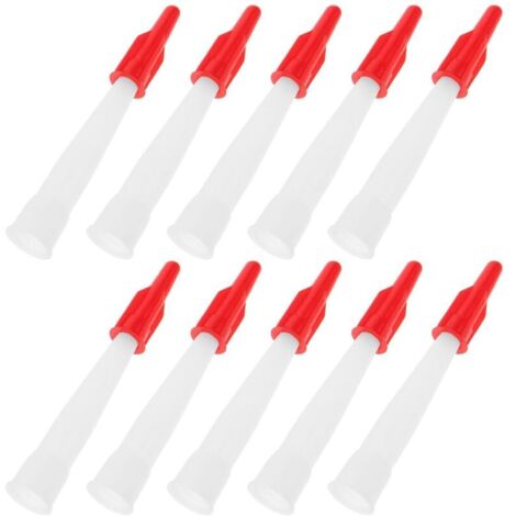 Bardusch 10 Embouts de Calfeutrage en Plastique et Silicone Robustes Capuchon Rouge Outil de Finition pour Mastic Kit de Buses Remplaçables pour Application Uniforme Usage Professionnel (1/5)