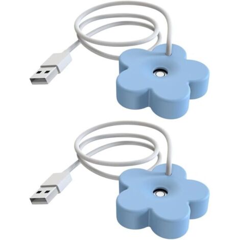 Bardusch Lot de 2 humidificateurs à petites fleurs pour bureau, pulvérisateur d'eau USB portable avec minuterie de 8 heures, pour brume fine nano et fonctionnement silencieux (1/4)
